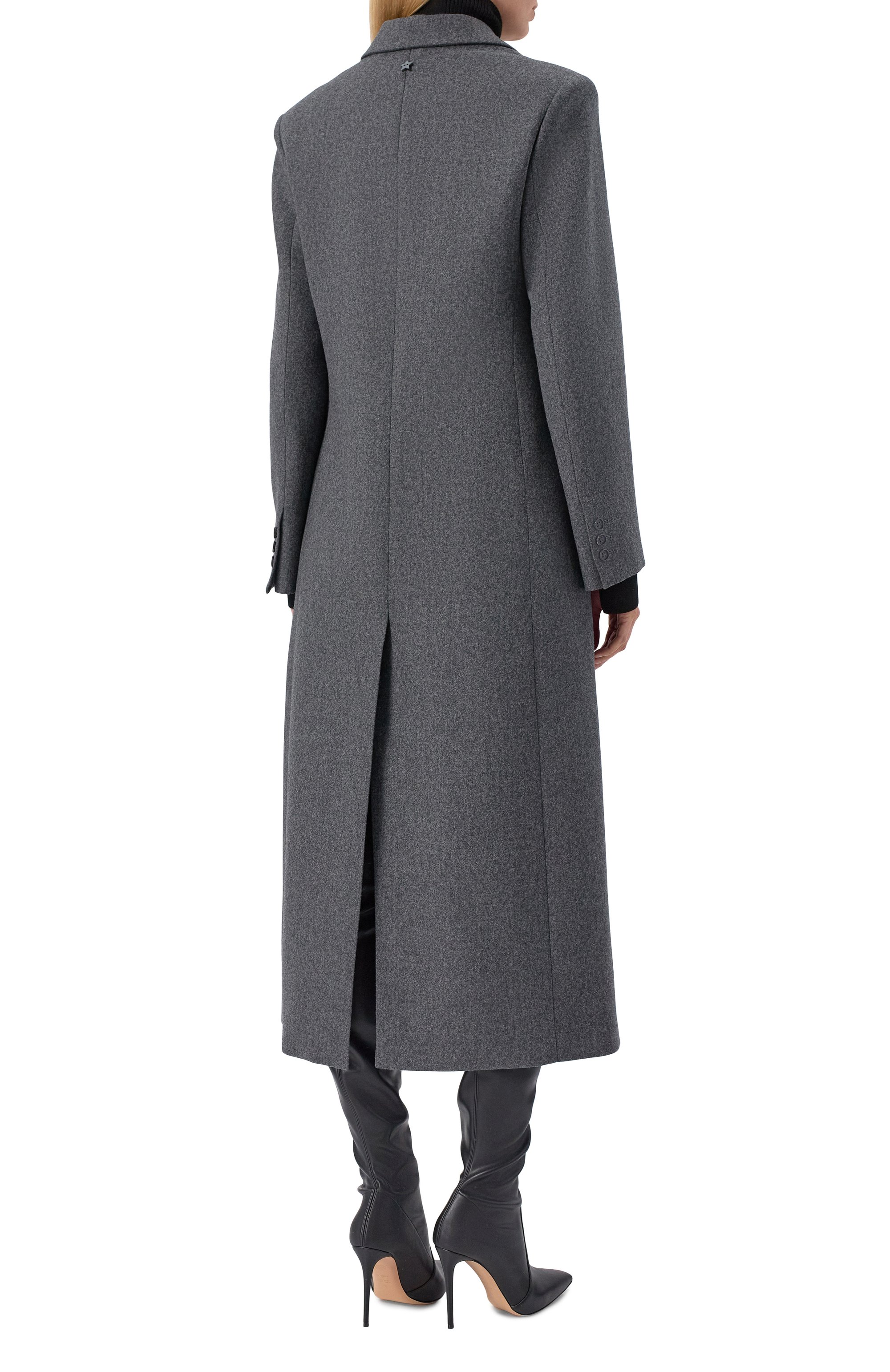 Шерстяное пальто LORENA ANTONIAZZI серого цвета по цене 169500 руб., арт. CP52B/4010, фото 4 Шерстяное пальто LORENA ANTONIAZZI, арт. CP52B/4010, фото 4