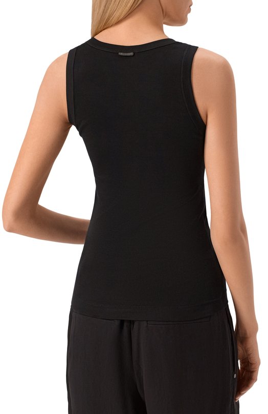 Хлопковая майка Brunello Cucinelli M0TC8FX230 Чёрный  M0TC8FX230 Фото 4