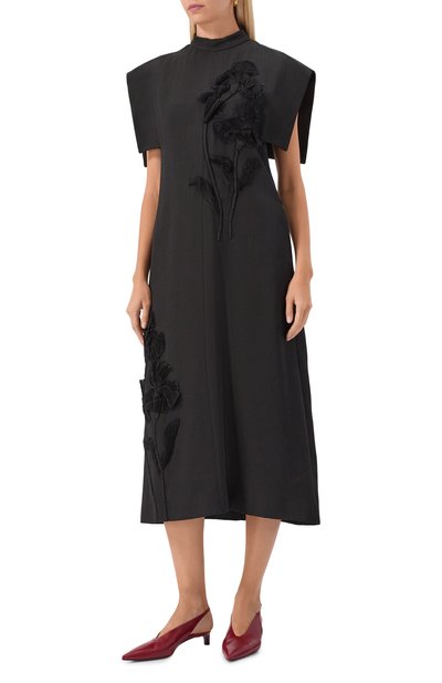 Платье из вискозы и шелка JIL SANDER, арт. J03CT0468/J65005, фото 3