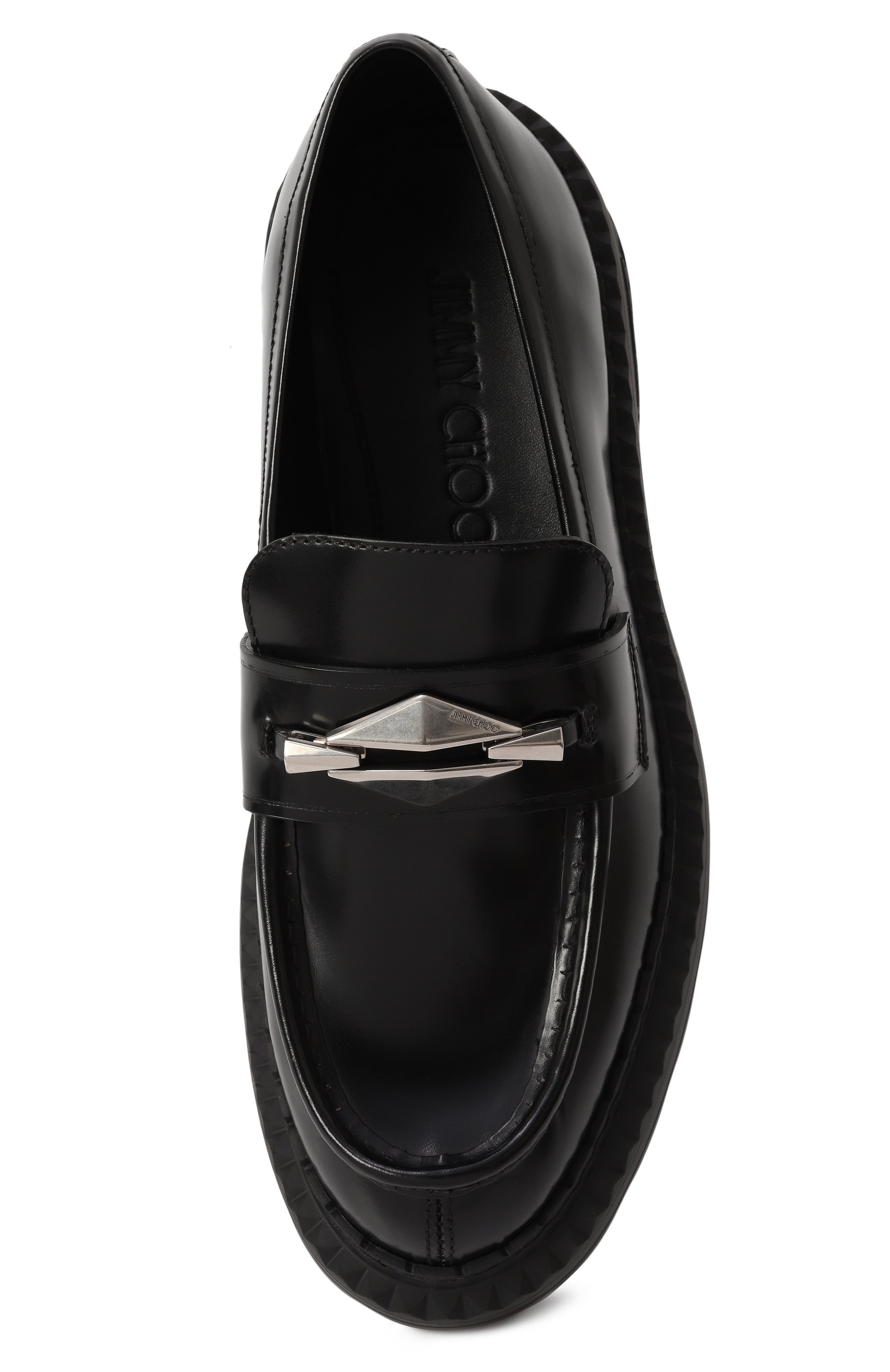 Кожаные лоферы marlow diamond JIMMY CHOO, арт. MARL0W DIAM0ND/F/HKB, фото 6