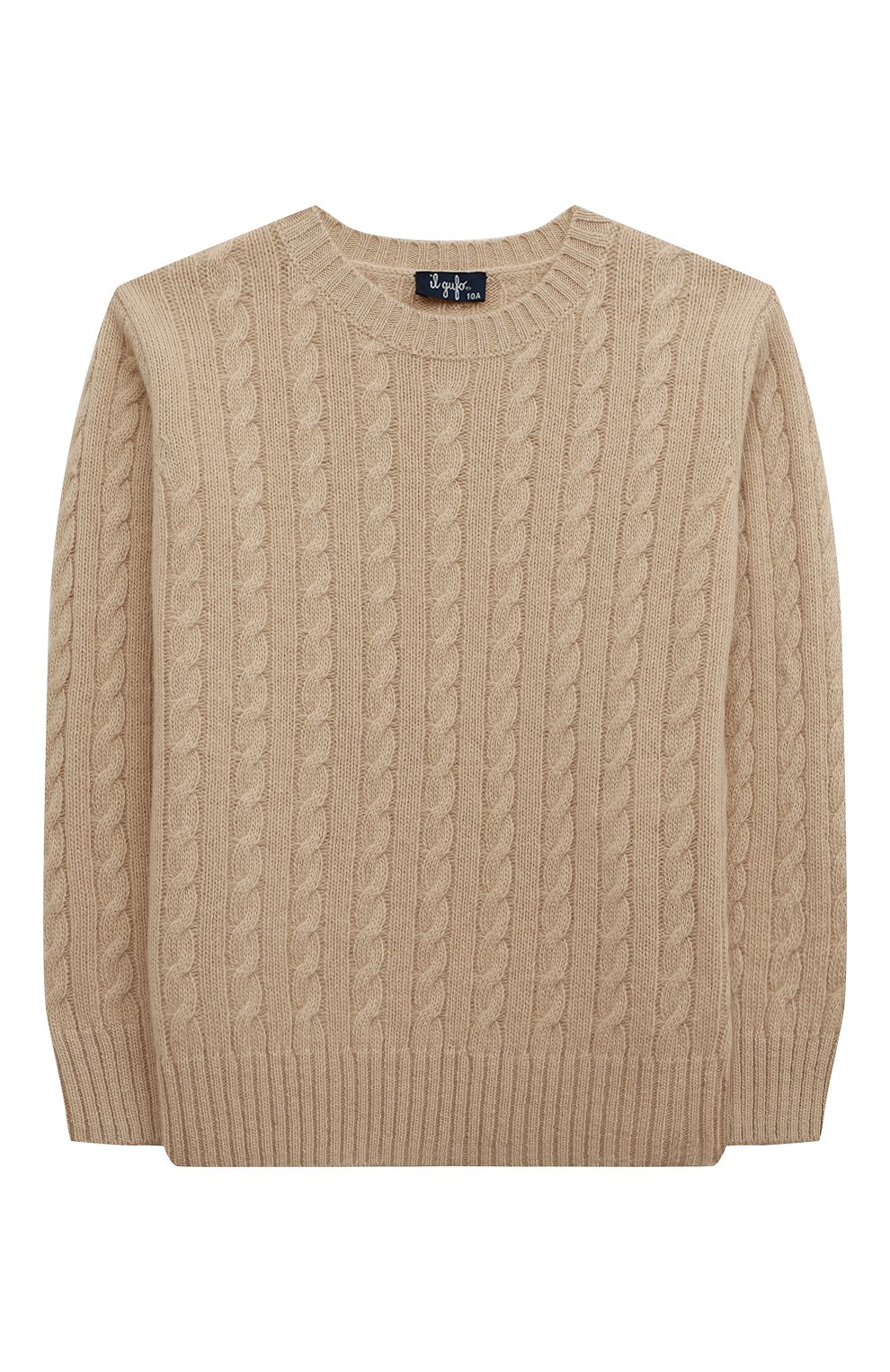 Шерстяной пуловер IL GUFO бежевого цвета по цене 12350 руб., арт. A22MA332EM220/10A-14A, фото 1 Шерстяной пуловер IL GUFO, арт. A22MA332EM220/10A-14A, фото 1