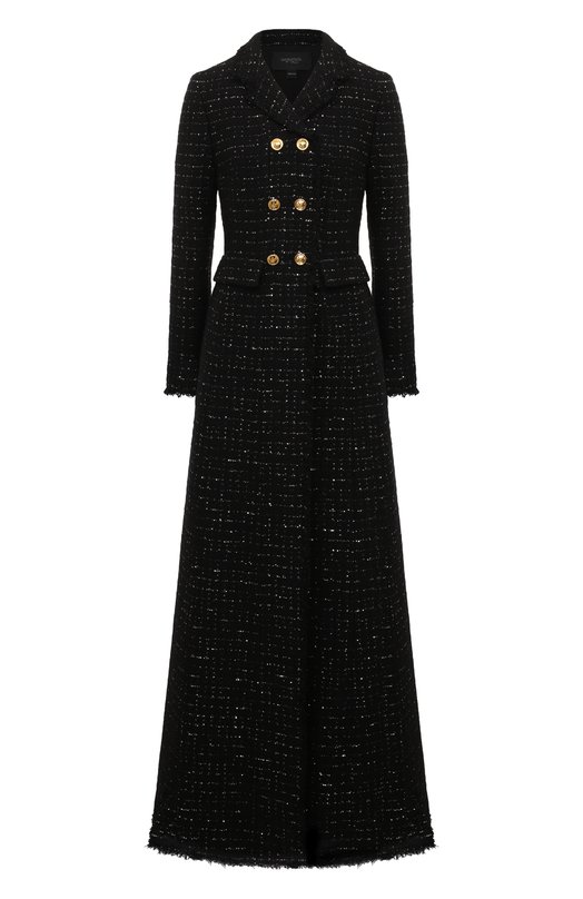 Пальто из хлопка и шерсти Giambattista Valli 24FWPVCA849B-08UBE Чёрный 24FWPVCA849B-08UBE
