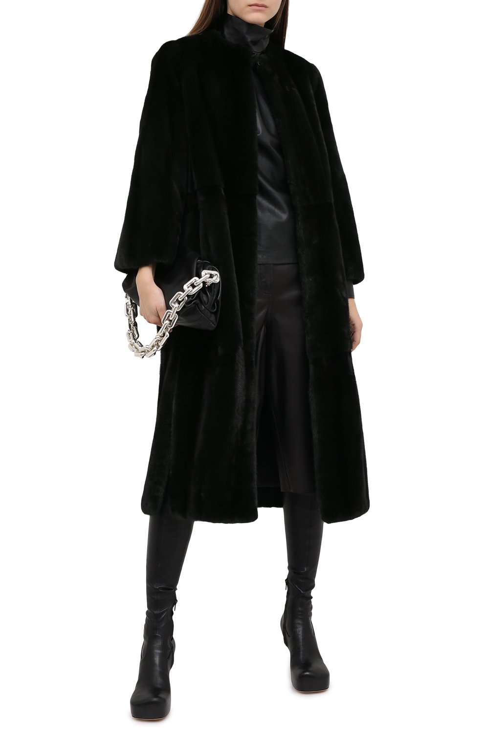 Норковая шуба с поясом YVES SALOMON, арт. 9WYM30520VFLX, фото 2