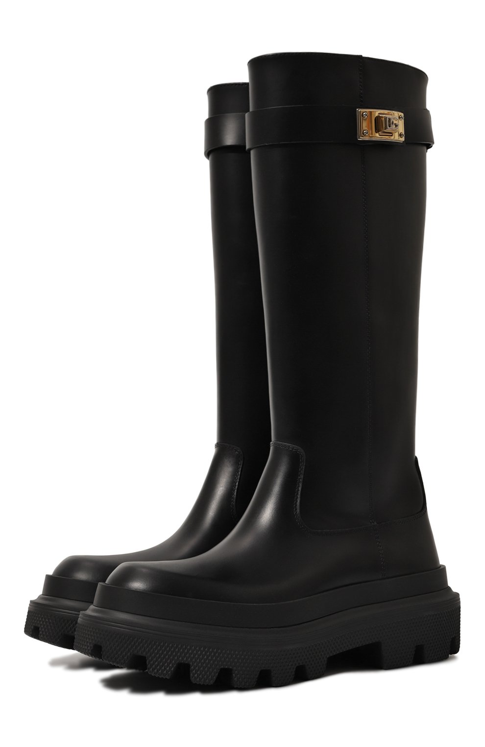 Кожаные сапоги DOLCE & GABBANA, арт. CU1070/AB640,  фото 1