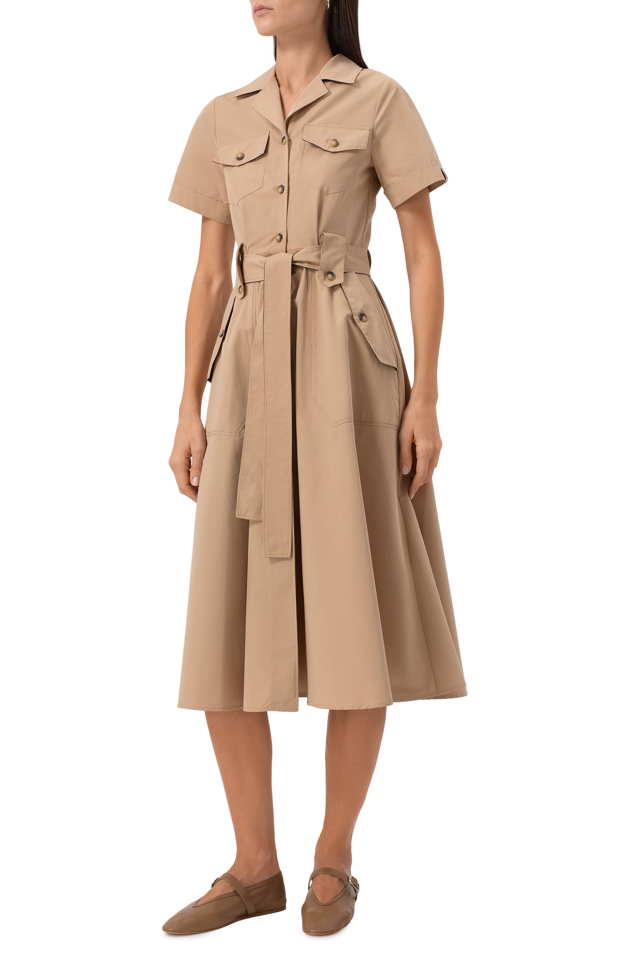 Хлопковое платье BEATRICE .B бежевого цвета по цене 39950 руб., арт. 25FE6482P0P23, фото 3 Хлопковое платье BEATRICE .B, арт. 25FE6482P0P23, фото 3