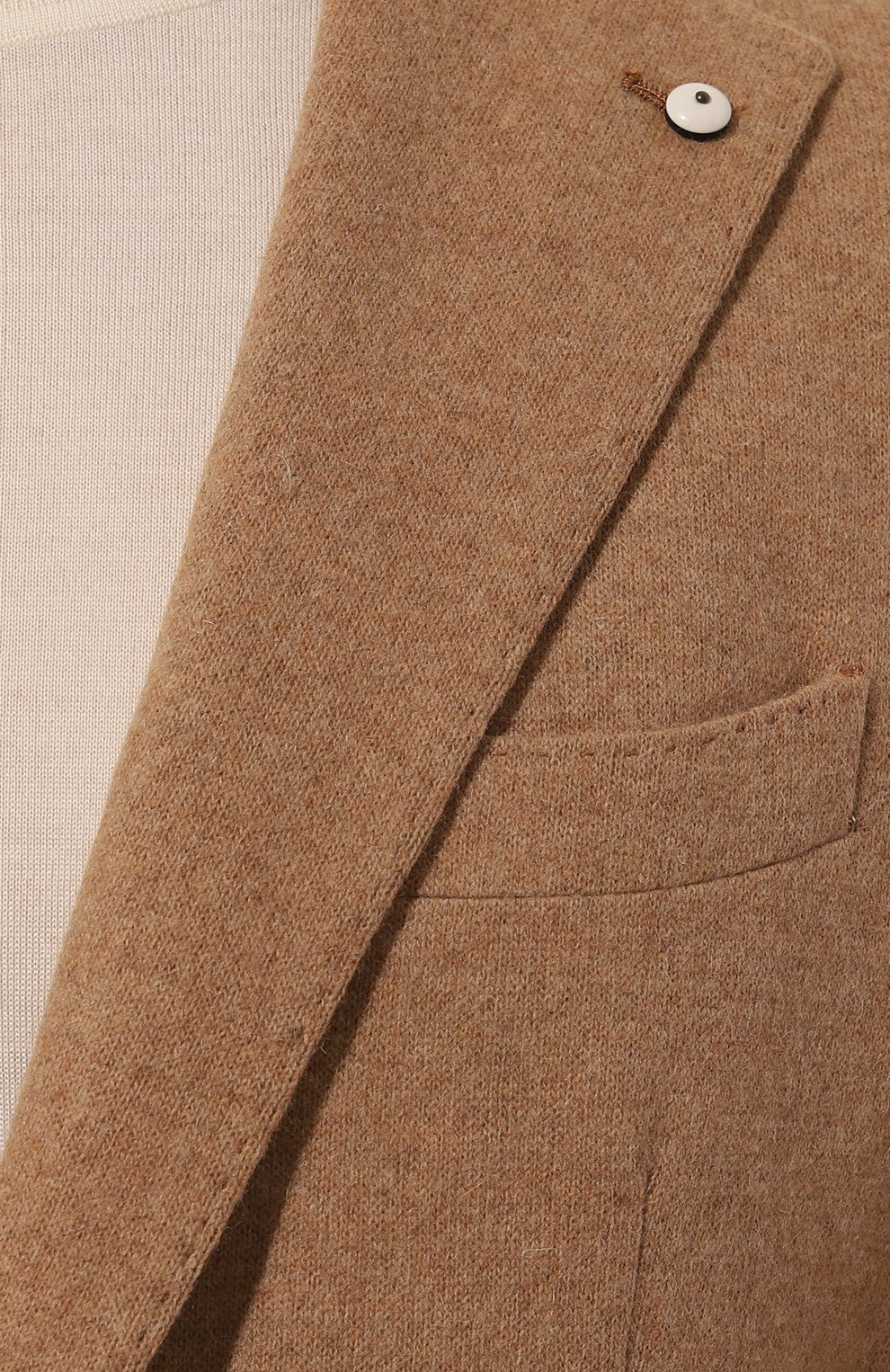 Шерстяной пиджак L.B.M. 1911 бежевого цвета по цене 79950 руб., арт. 2817/35700, фото 7 Шерстяной пиджак L.B.M. 1911, арт. 2817/35700, фото 7