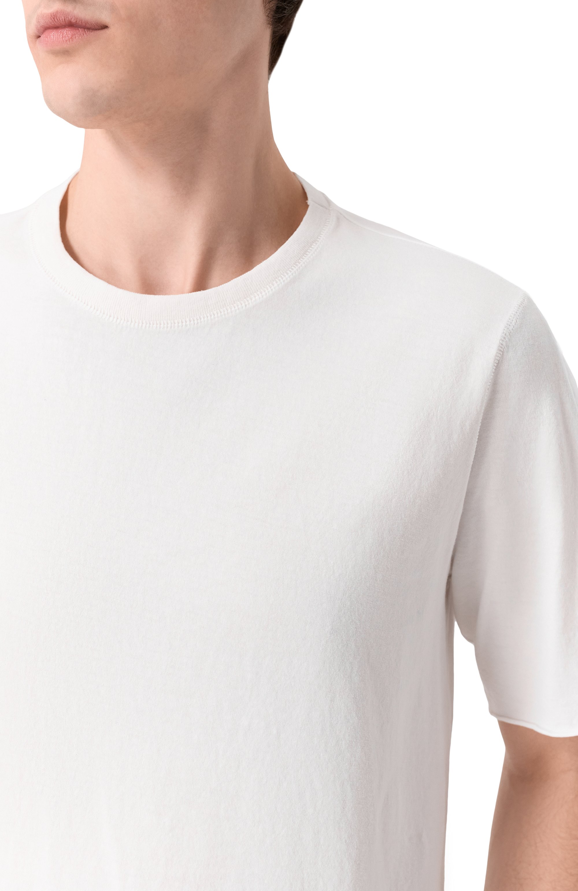 Хлопковая футболка TRANSIT белого цвета по цене 17100 руб., арт. CFUTRC1363, фото 5 Хлопковая футболка TRANSIT, арт. CFUTRC1363, фото 5