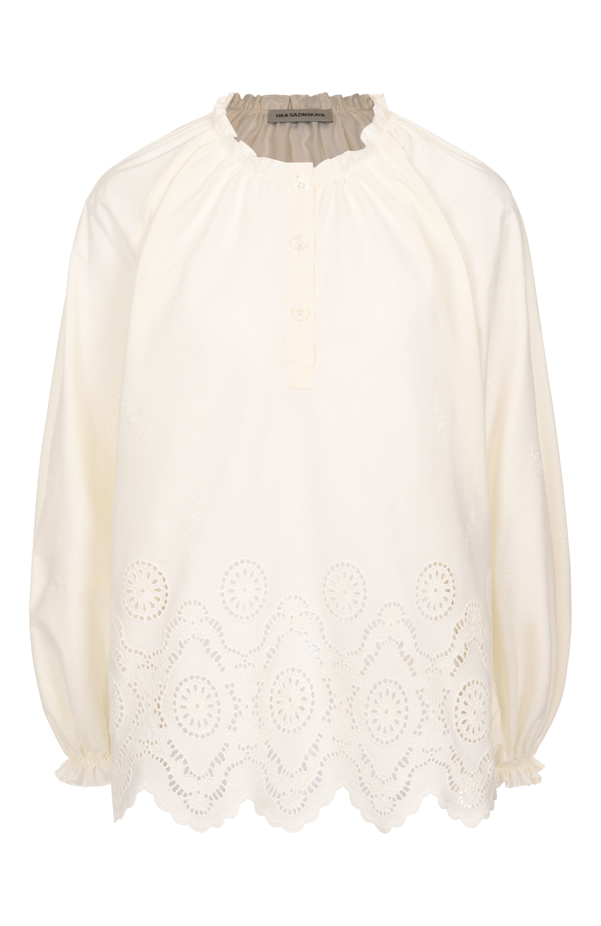 Хлопковая блузка VIKA GAZINSKAYA, арт. SS25-12208, фото 1