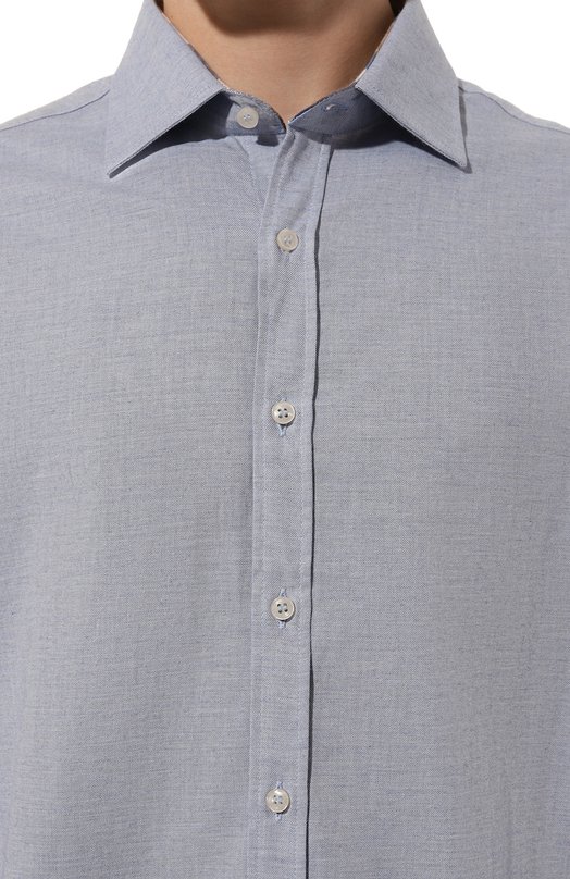 Хлопковая рубашка Paul&Shark 14313071CF Голубой  14313071CF Фото 5