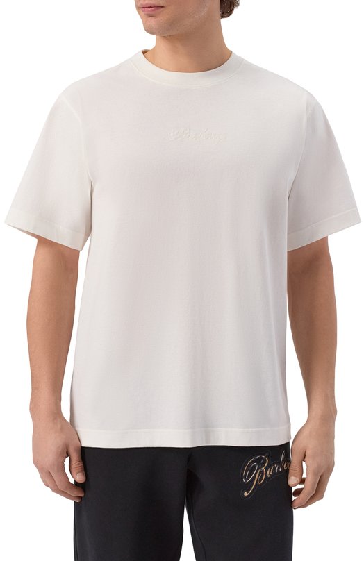 Хлопковая футболка Burberry 8119080 Белый  8119080 Фото 3