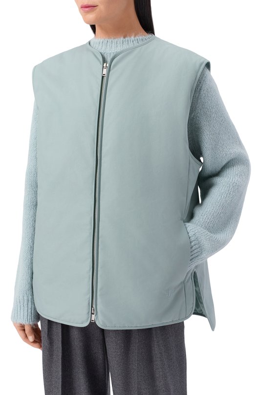 Хлопковый жилет Jil Sander J40FB0121/J45296 Голубой  J40FB0121/J45296 Фото 3
