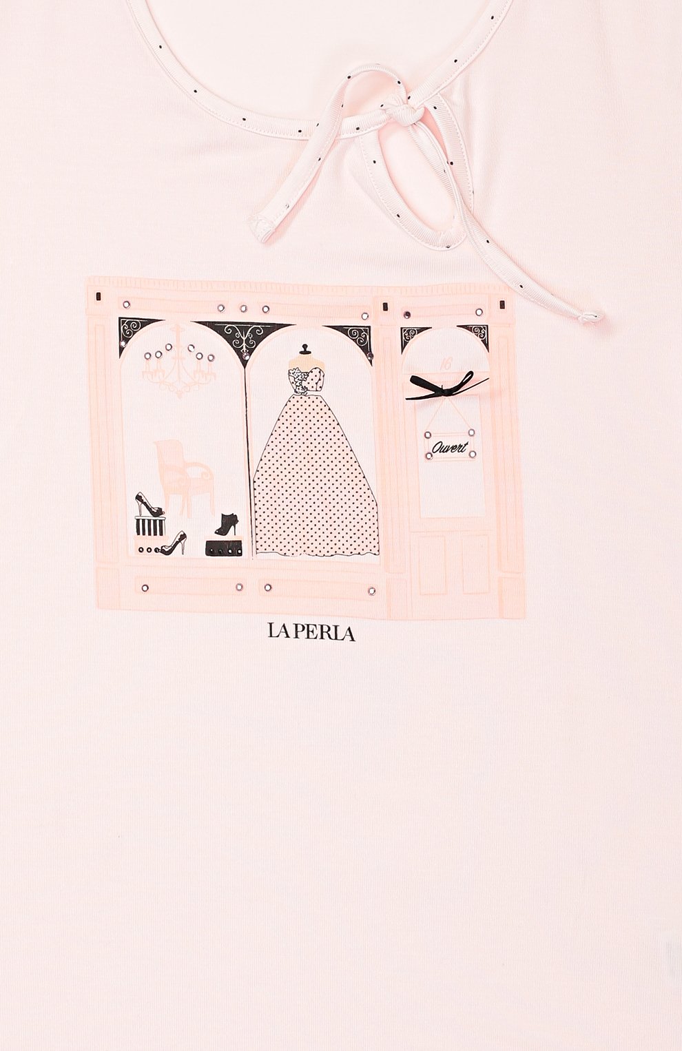 Пижама из модала с принтом LA PERLA розового цвета по цене 8995 руб., арт. 51651/2-6, фото 4 Пижама из модала с принтом LA PERLA, арт. 51651/2-6, фото 4