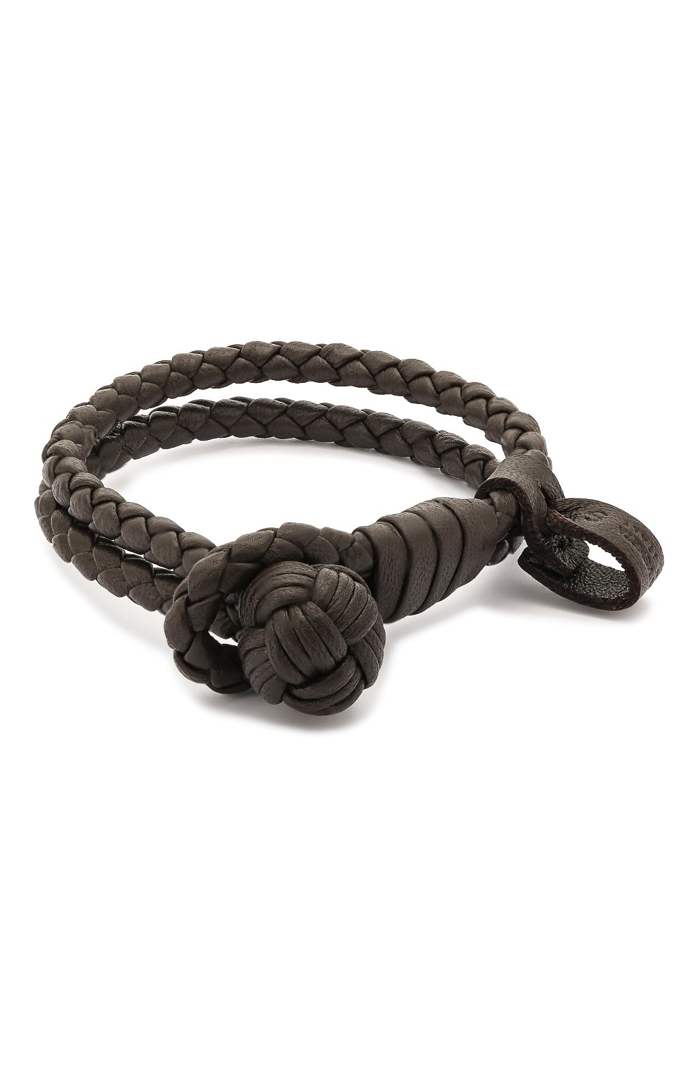 Кожаный браслет BOTTEGA VENETA темно-коричневого цвета по цене 31700 руб., арт. 612982/V00BG, фото 1 Кожаный браслет BOTTEGA VENETA, арт. 612982/V00BG, фото 1