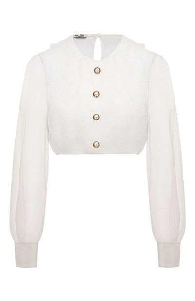 Шелковый топ MIU MIU, арт. MT1674-401-F0009, фото 1