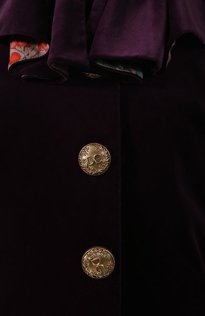 Бархатный кейп DOLCE & GABBANA фиолетового цвета по цене 354000 руб., арт. F0Y01T/FUWBN, фото 5 Бархатный кейп DOLCE & GABBANA, арт. F0Y01T/FUWBN, фото 5