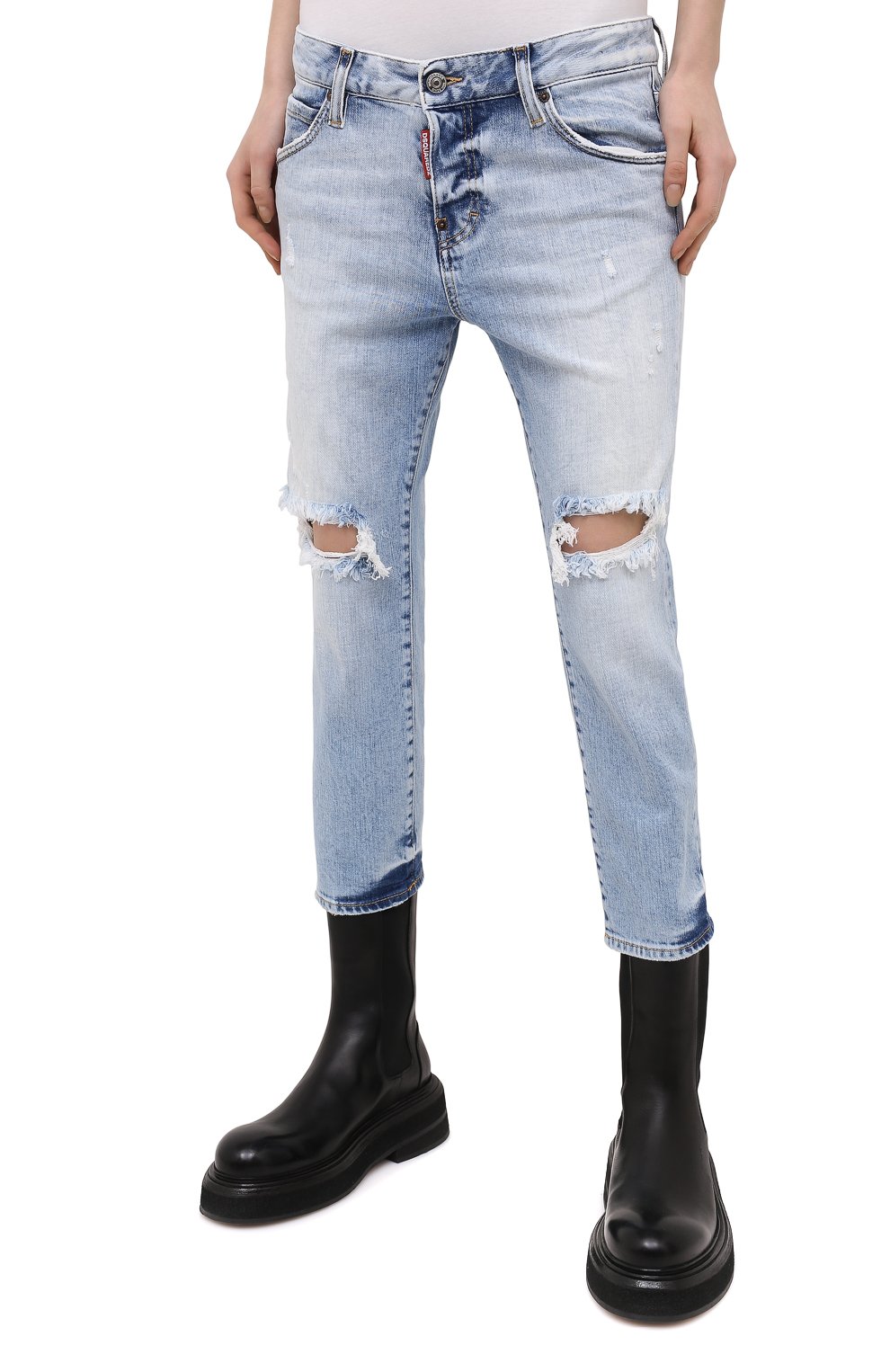 Джинсы DSQUARED2 голубого цвета по цене 56300 руб., арт. S75LB0496/S30663, фото 3 Джинсы DSQUARED2, арт. S75LB0496/S30663, фото 3