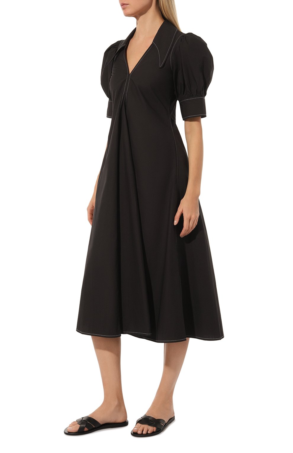 Хлопковое платье GANNI, арт. F7127, фото 3