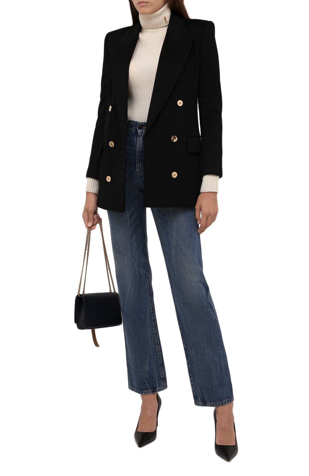 Водолазка из шерсти и кашемира SAINT LAURENT, арт. 666098/Y75DM, фото 2