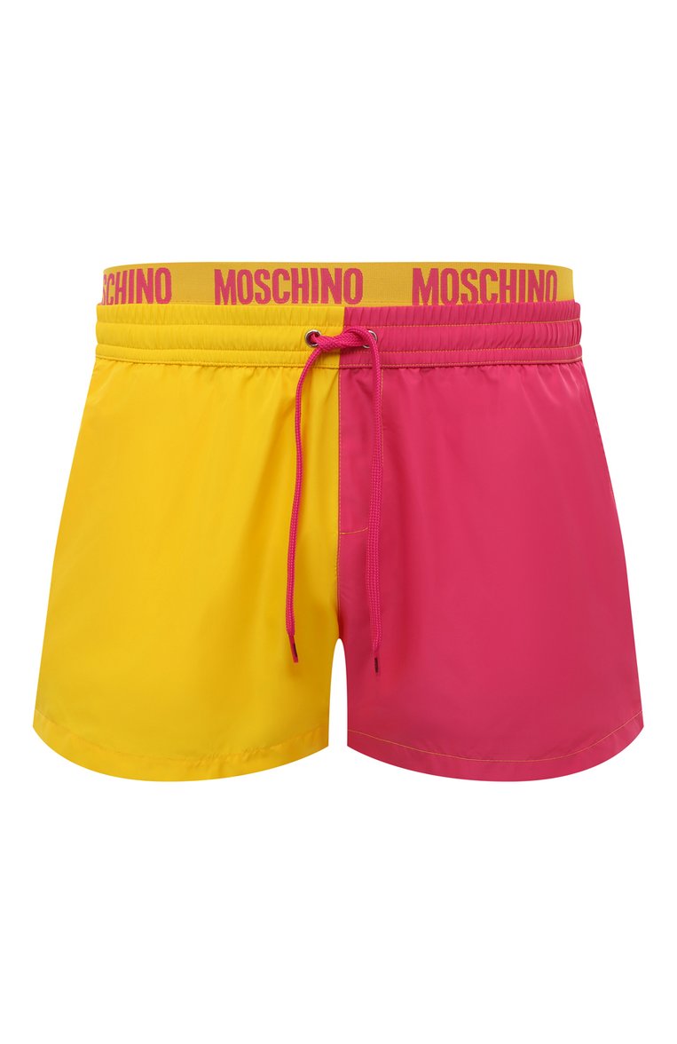 Мужские плавки-шорты MOSCHINO разноцветного цвета, арт. A4220/9301 | Фото 1 (Материал внешний: Синтетический материал; Нос: Не проставлено; Принт: С принтом; Мужское Кросс-КТ: плавки-шорты)