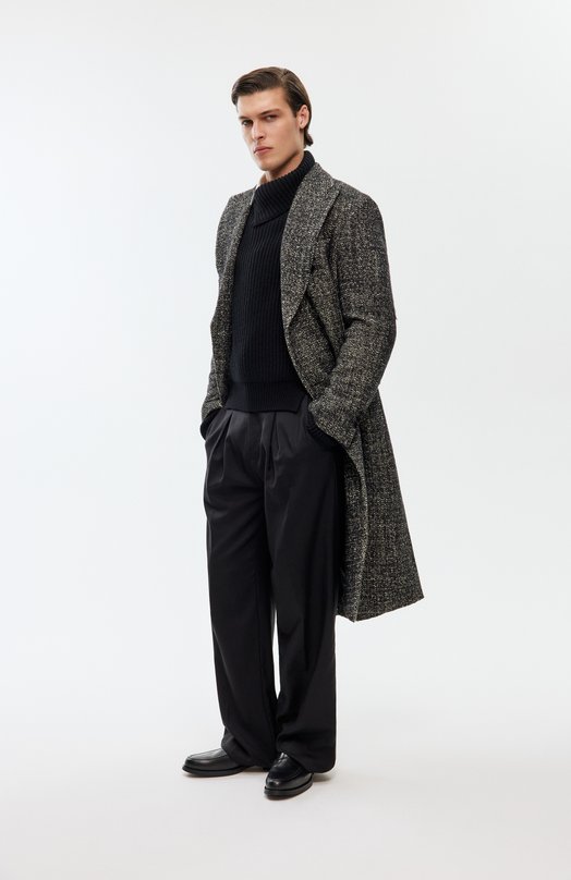 Шерстяное пальто Dolce & Gabbana G050LT/FMZAQ Серый  G050LT/FMZAQ Фото 6