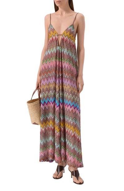 Платье из вискозы MISSONI разноцветного цвета по цене 141500 руб., арт. MS26SQ1V/BR014K, фото 2 Платье из вискозы MISSONI, арт. MS26SQ1V/BR014K, фото 2