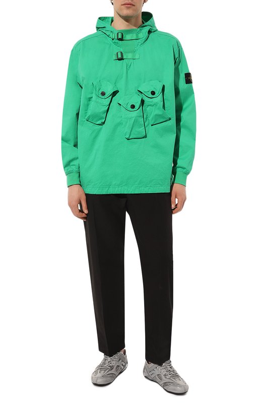 Хлопковый анорак Stone Island 751510110 Зелёный  751510110 Фото 2