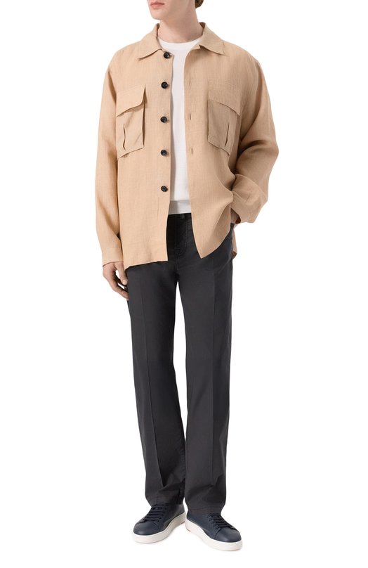 Брюки из хлопка и лиоцелла Kiton UPNJS1K0610H Чёрный  UPNJS1K0610H Фото 2