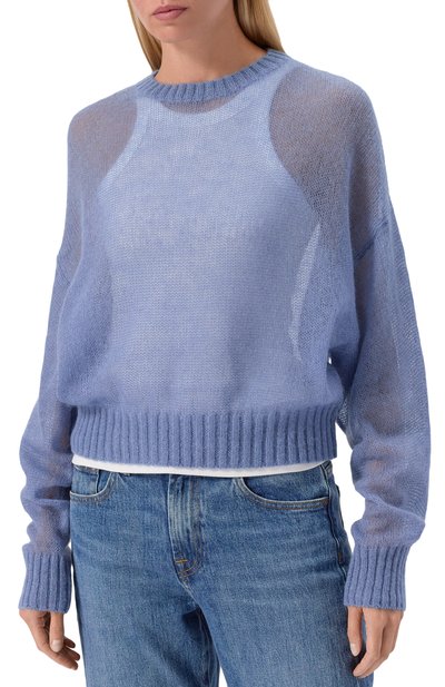 Пуловер BRUNELLO CUCINELLI голубого цвета по цене 108000 руб., арт. M2I776830, фото 3 Пуловер BRUNELLO CUCINELLI, арт. M2I776830, фото 3