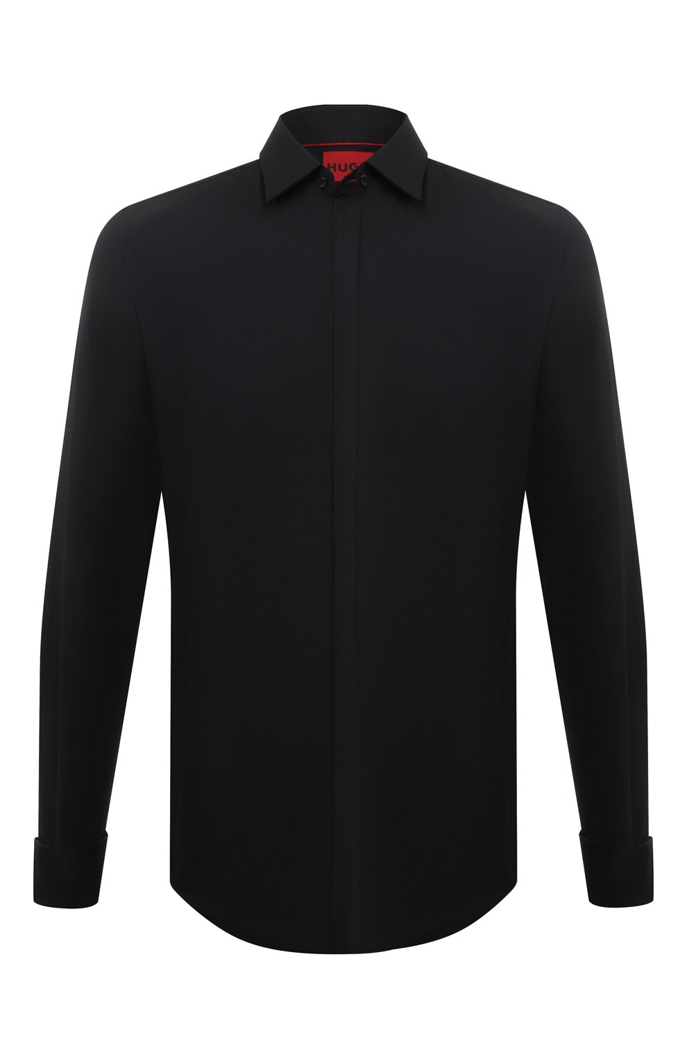 Хлопковая сорочка HUGO черного цвета по цене 11850 руб., арт. 50509366, фото 1 Хлопковая сорочка HUGO, арт. 50509366, фото 1