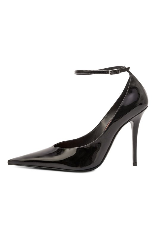 Кожаные туфли Anok 105 Amina Muaddi AN0K PUMP/PATENT Чёрный  AN0K PUMP/PATENT Фото 4