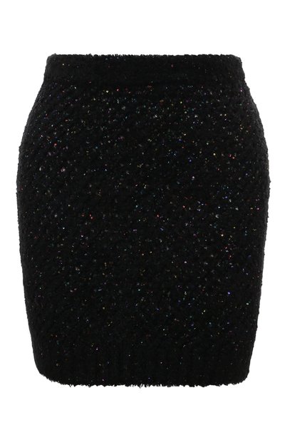 Женская юбка с отделкой пайетками BALMAIN, арт. BF0LB005KF11
