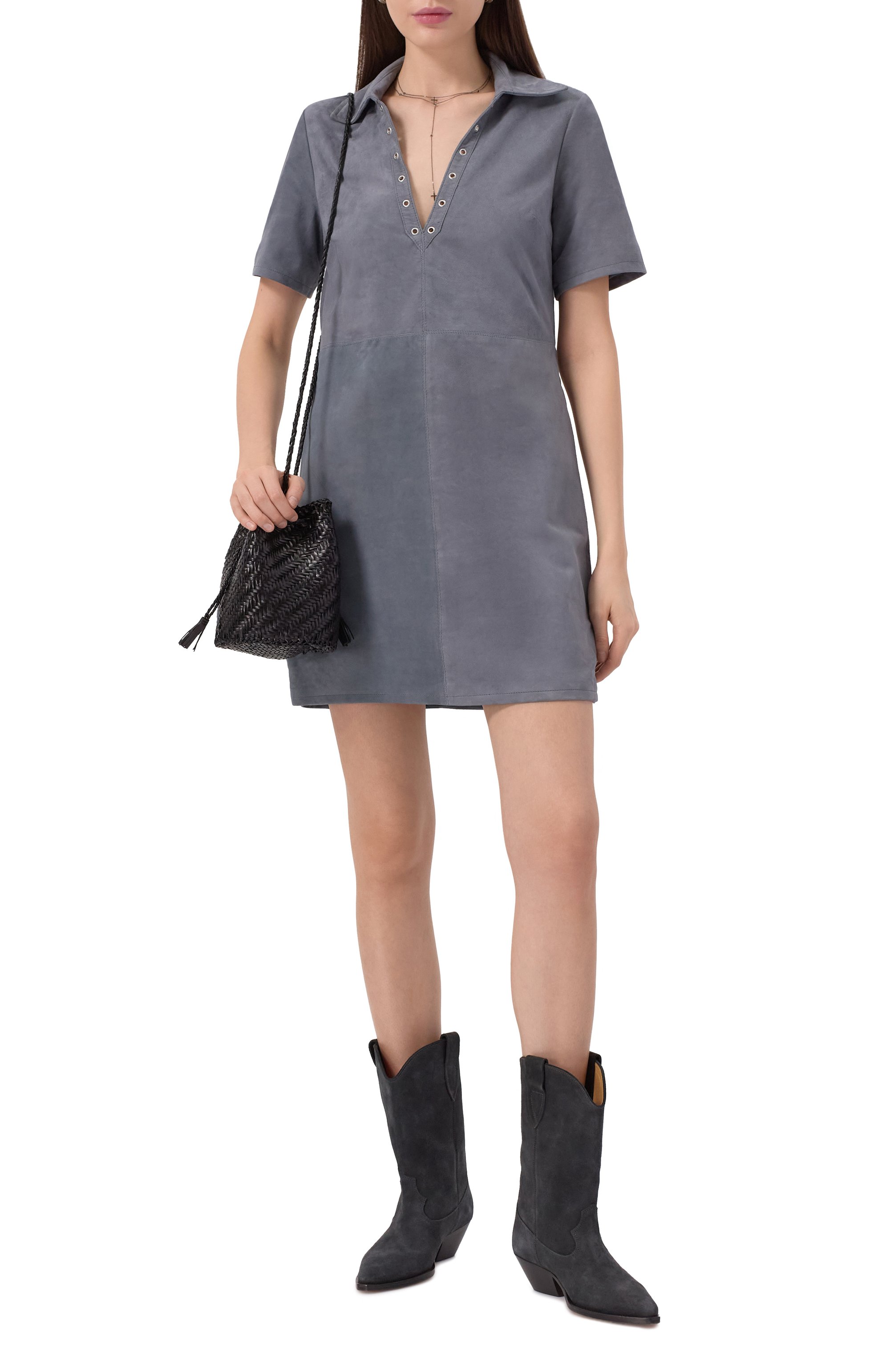 Замшевое платье ZADIG AND VOLTAIRE, арт. RWDR01040, фото 2