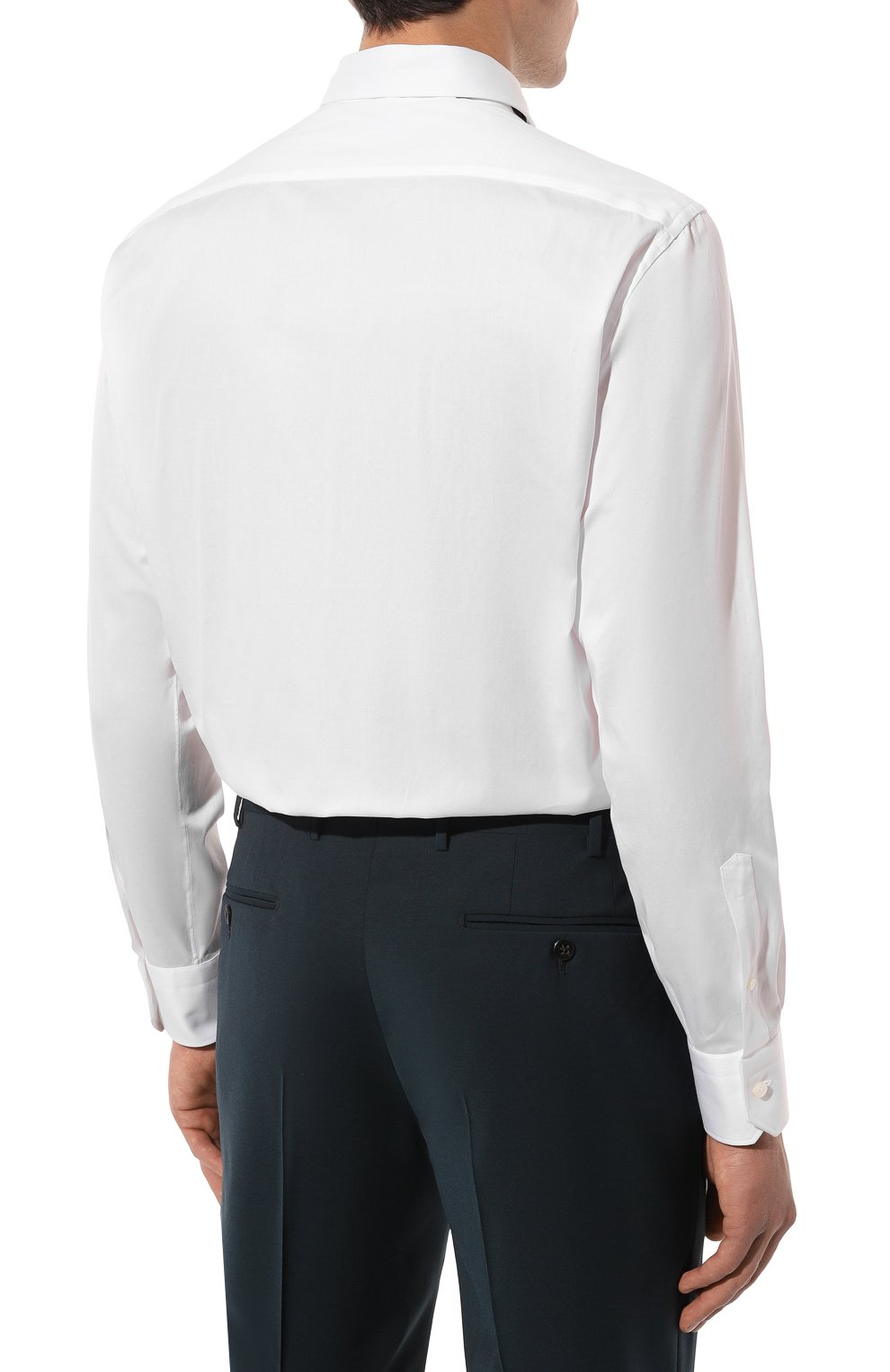 Хлопковая сорочка ZEGNA белого цвета по цене 43900 руб., арт. 704001A7/9MS0JI, фото 5 Хлопковая сорочка ZEGNA, арт. 704001A7/9MS0JI, фото 5