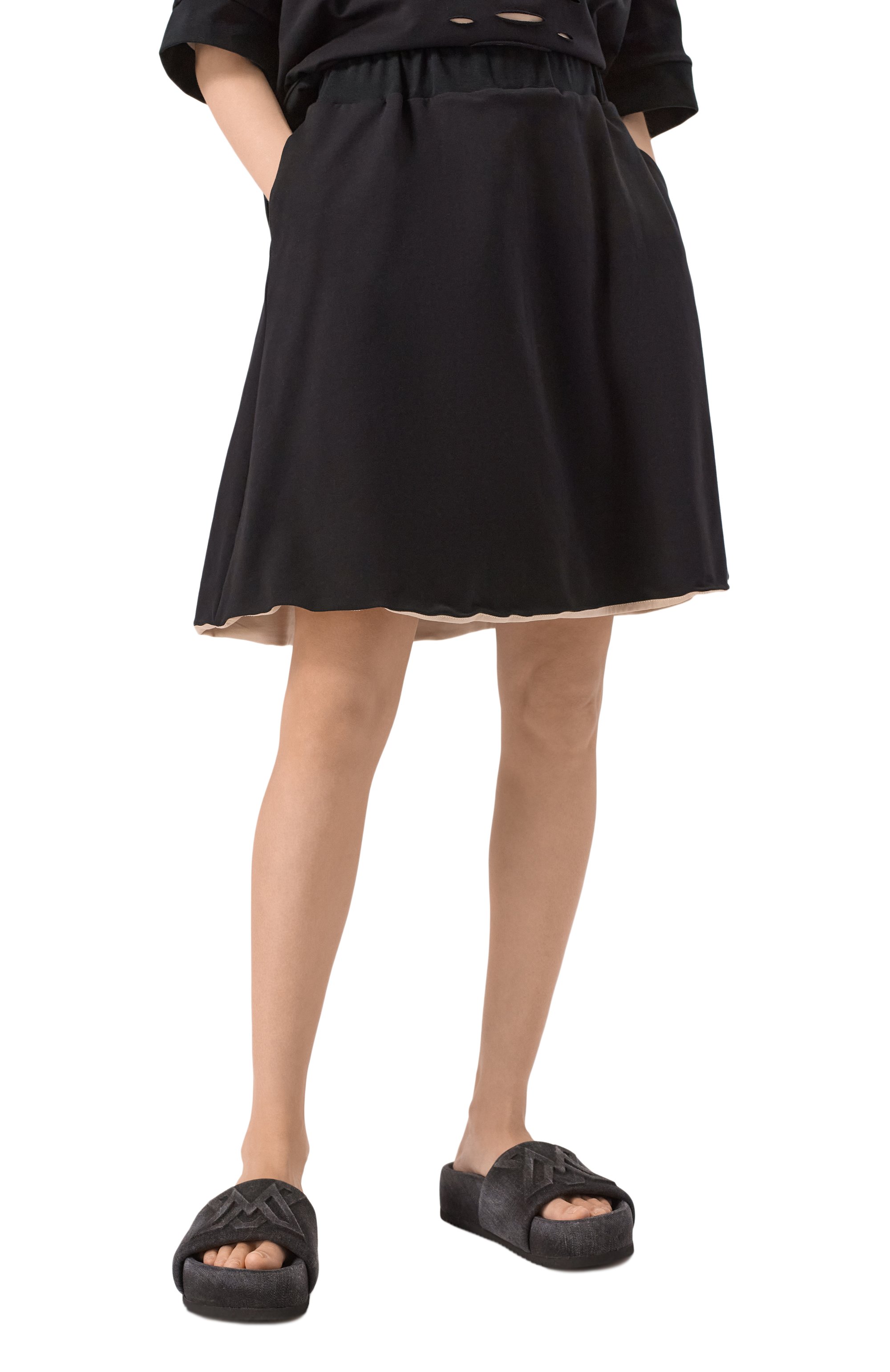 Хлопковая юбка MIDGARD PARIS черного цвета по цене 21000 руб., арт. SK502-FR-BK, фото 3 Хлопковая юбка MIDGARD PARIS, арт. SK502-FR-BK, фото 3