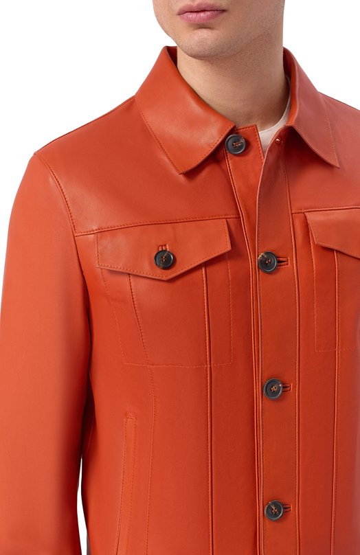 Кожаная куртка MVST M26.2PM.L902/54411-NAPPA GRAND DELUX Оранжевый  M26.2PM.L902/54411-NAPPA GRAND DELUX Фото 5