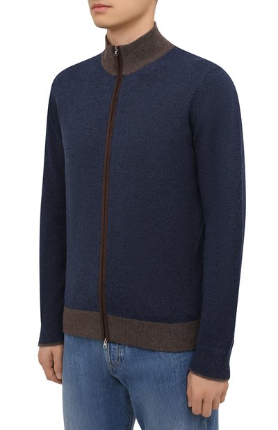 Кардиган из шерсти и кашемира GRAN SASSO темно-синего цвета по цене 44600 руб., арт. 55106/19669, фото 3 Кардиган из шерсти и кашемира GRAN SASSO, арт. 55106/19669, фото 3