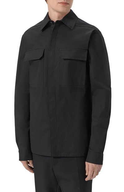 Хлопковая куртка-рубашка RICK OWENS, арт. RU02F4291/TE, фото 3