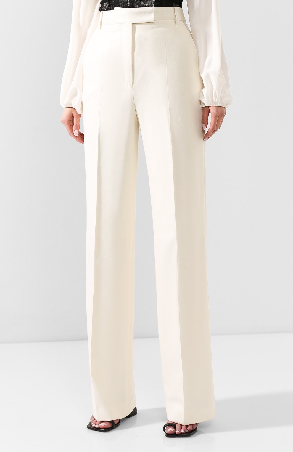 Брюки из смеси шелка и шерсти ANN DEMEULEMEESTER, арт. 2001-1416-P-178-002, фото 3