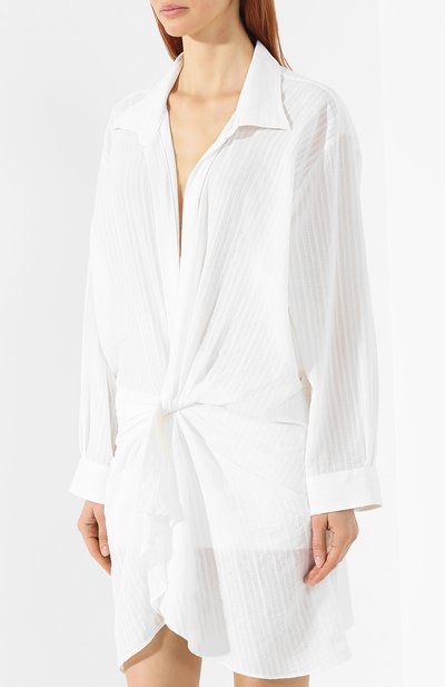 Платье из смеси хлопка и льна JACQUEMUS белого цвета по цене 67700 руб., арт. 191DR02/01110, фото 3 Платье из смеси хлопка и льна JACQUEMUS, арт. 191DR02/01110, фото 3