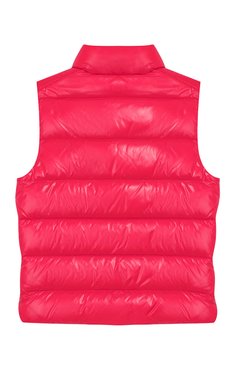 Детский пуховый жилет MONCLER ENFANT фуксия цвета, арт. E2-954-48336-05-68950/12-14A | Фото 2 (Материал внешний: Синтетический материал; Материал подклада: Синтетический материал; Статус проверки: Проверено, Проверена категория; Девочки Кросс-К�Т: Верхняя одежда; Материал утеплителя: Пух и перо; Материал сплава: Проставлено, Проверено; Драгоценные камни: Проставлено; Рукава: Без рукавов; Кросс-КТ: Демисезон)