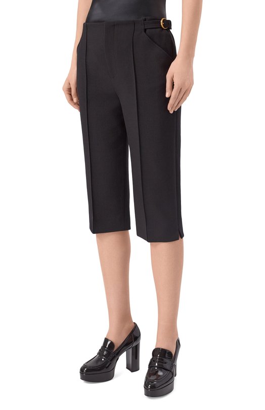 Шерстяные шорты Chloé CH26SPA15061 Чёрный  CH26SPA15061 Фото 3