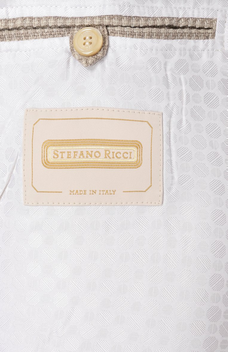 Мужской бомбер из шерсти и шелка STEFANO RICCI бежевого цвета, арт. MZJ5100070/LP50HA | Фото 7 (Материал подклада: Шелк; Длина (верхняя одежда): Короткие; Материал внешний: Шерсть; Рукава: Длинные; Принт: Без принта; Мужское Кросс-КТ: шерсть и кашемир; Кросс-КТ: Легкие, бомбер; Стили: Кэжуэл; Автоматизация состава: Проставлено; Детали: Без декора; Автоматизация ТО: Проставлено)