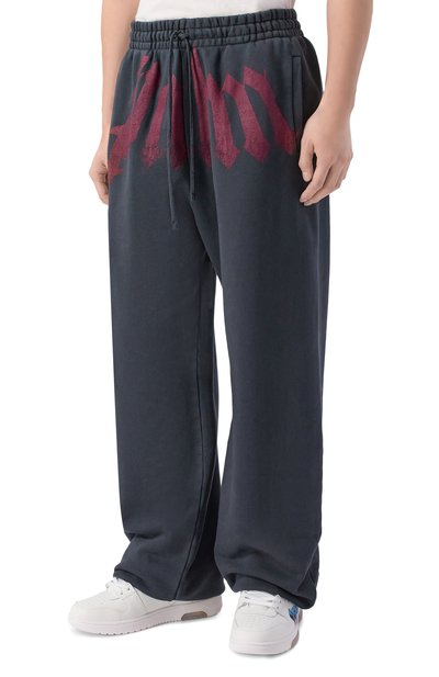 Хлопковые брюки PALM ANGELS, арт. PMCH025S26FLE003, фото 3