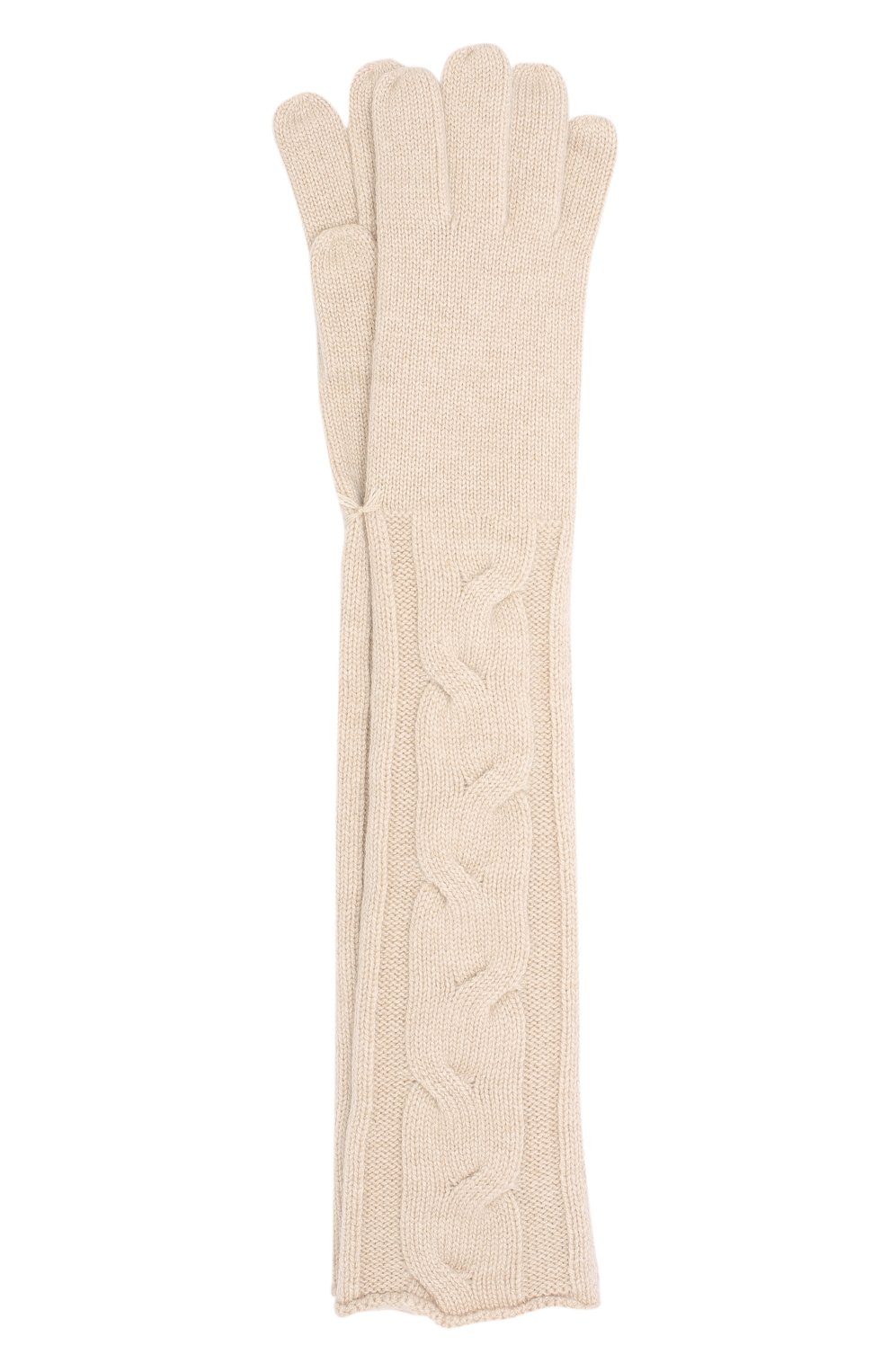 Удлиненные кашемировые перчатки фактурной вязки LORO PIANA, арт. FAD7098, фото 1