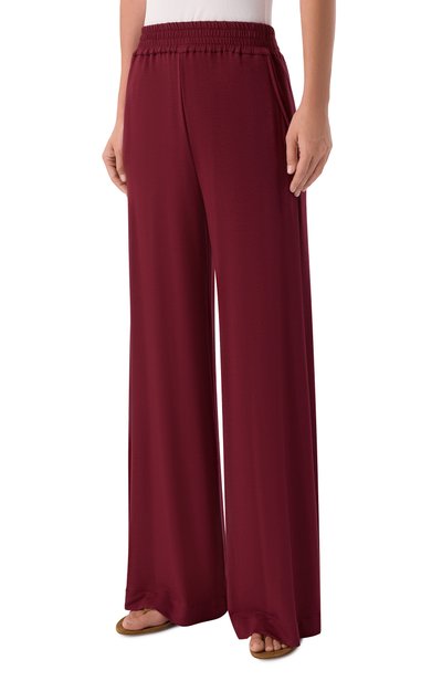 Брюки из вискозы ERMANNO SCERVINO бордового цвета по цене 62200 руб., арт. D494P605VQL, фото 3 Брюки из вискозы ERMANNO SCERVINO, арт. D494P605VQL, фото 3
