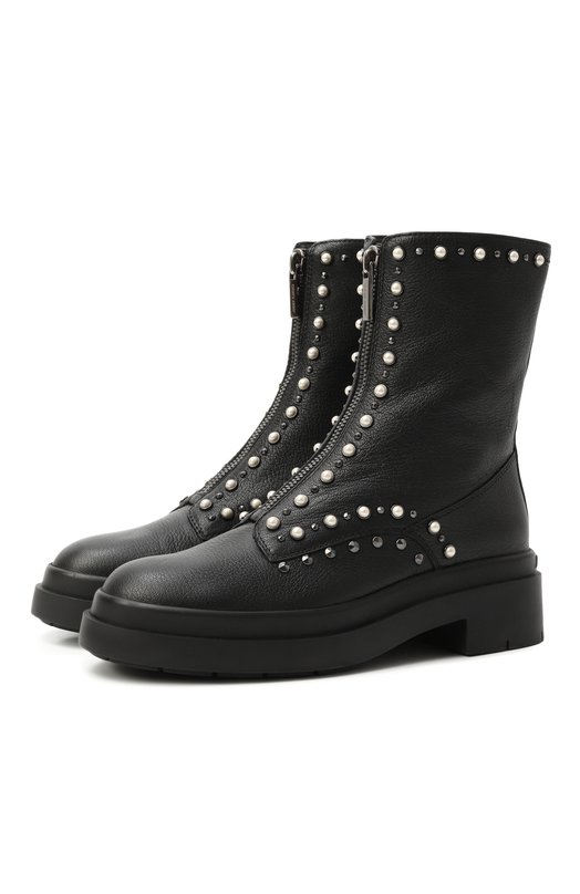 Кожаные ботинки Nola Jimmy Choo N0LA FLAT/AUV Чёрный N0LA FLAT/AUV