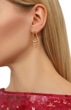 Женские серьги BONVO золотого цвета, арт. CHERE EARRINGS/G0LD | Фото 2 (Нос: Не проставлено; Региональные ограничения белый список (Axapta Mercury): Не проставлено; Материал: Серебро)