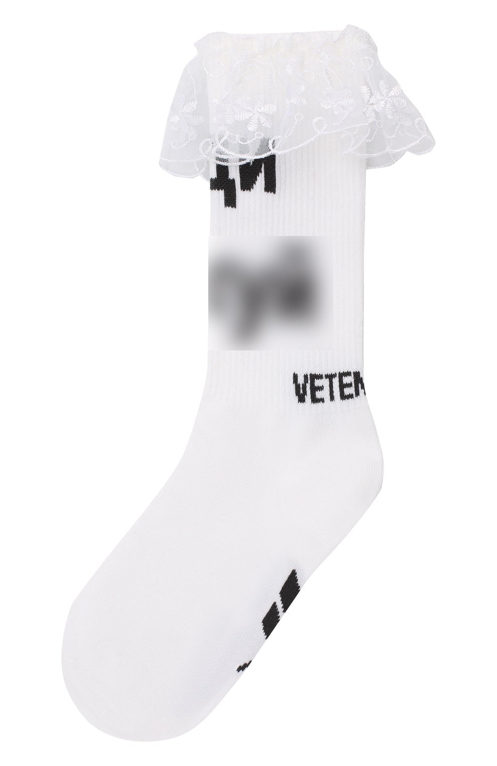 Хлопковые носки VETEMENTS белого цвета по цене 9790 руб., арт. USS198032/W, фото 1 Хлопковые носки VETEMENTS, арт. USS198032/W, фото 1