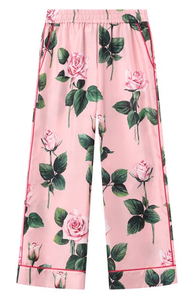 Шелковые брюки DOLCE & GABBANA, арт. L53P30/IS1X8/8-14