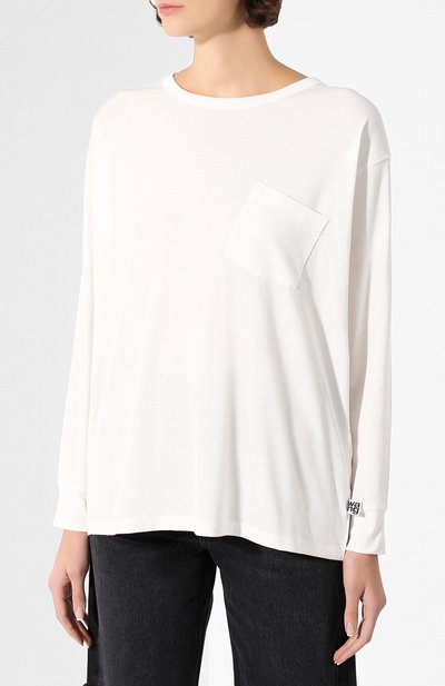 Хлопковый лонгслив ALEXANDERWANG.T белого цвета по цене 20900 руб., арт. 4CC1201078, фото 3 Хлопковый лонгслив ALEXANDERWANG.T, арт. 4CC1201078, фото 3